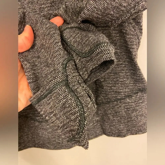 Lululemon Think Fast Pullover Heathered Herringbone Black Size 6 - Picture 6 of 9